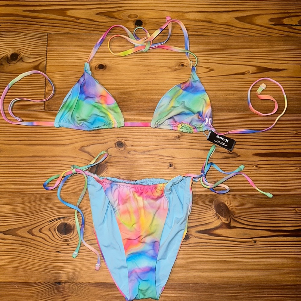 Brand New Hurly rainbow bikini
